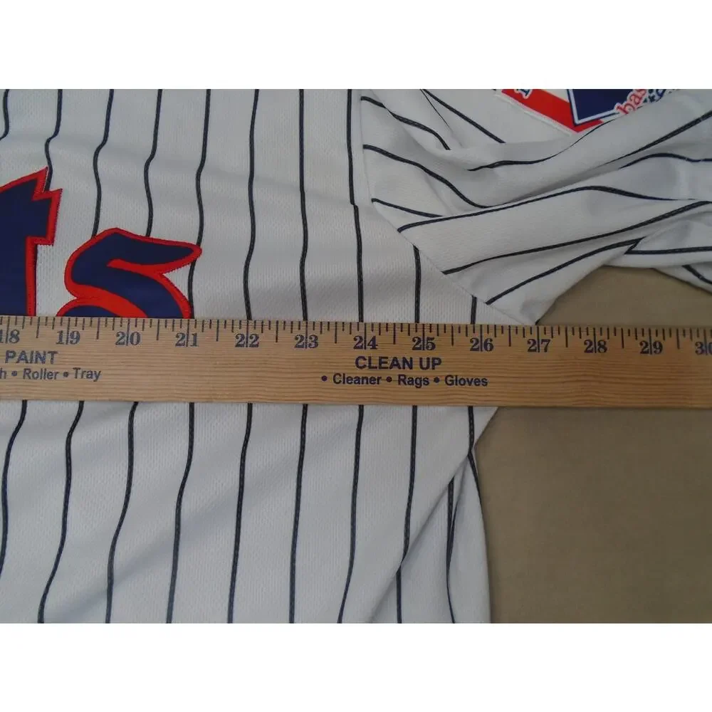 #9 Knights Movie Custom Stitched Baseball Jersey Men's XXXL White Striped - Picture 8 of 12